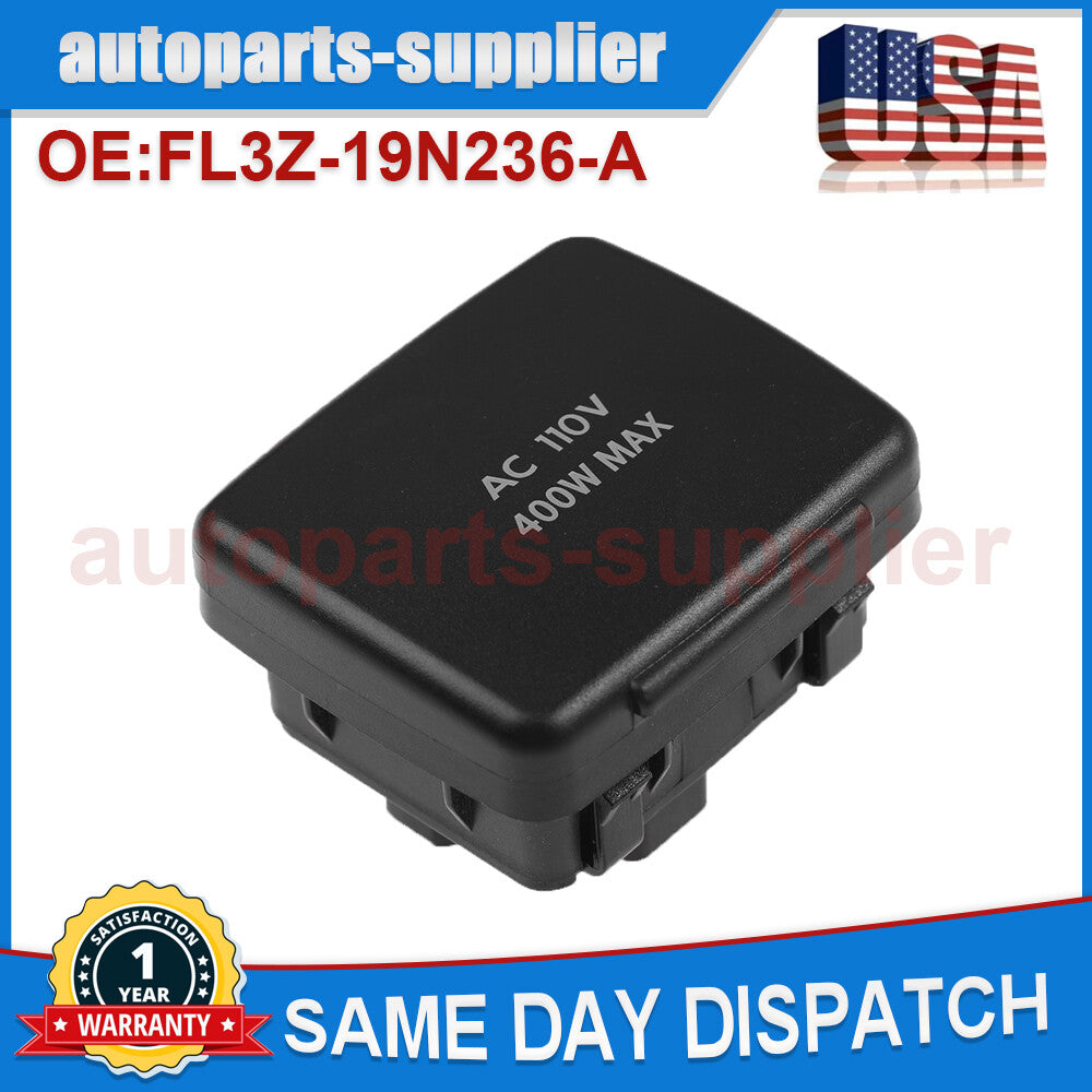 The power outlet plug behind the center console is 110 volts and 400 watts, suitable for 2015-2016 for Ford F-150s.