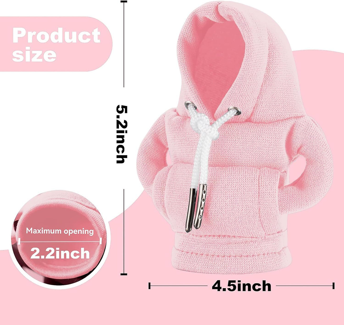 1PC Car Gear Shift Cover for Mini Hoodie Car Gear Shift Knob Cover Shirt Pink Q