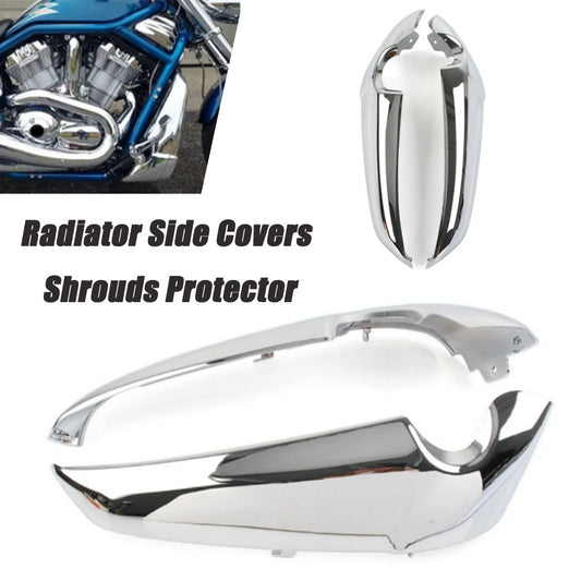 Suitable for Harley-Davidson V Rod VROD VRSC 2001-Up Chrome Radiator Side Cover Cover - n