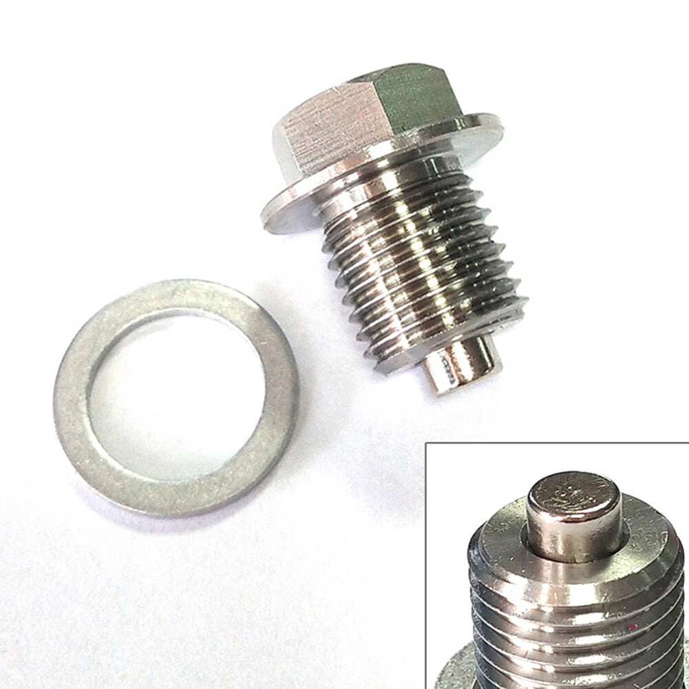 M14 x 1.5 Stainless Steel Car Oil Drain Plug with Neodymium Magnet Universal Ne Q