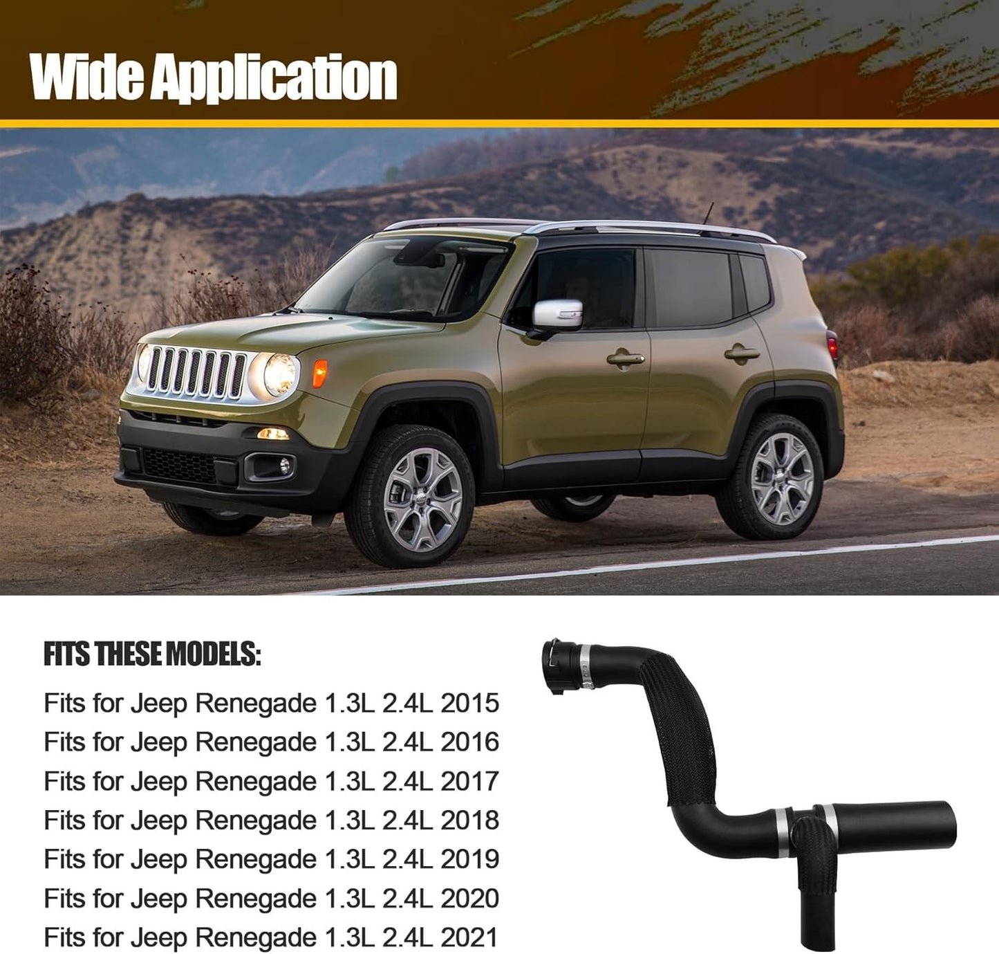 Upper Radiator Coolant Hose Fits For 2015-2021 for Jeep Renegade 68246567AA Q