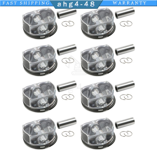 8-piece AJ133 piston kit with rings for Land Rover for Range Rover for Jaguar 5.0L V8 engines.