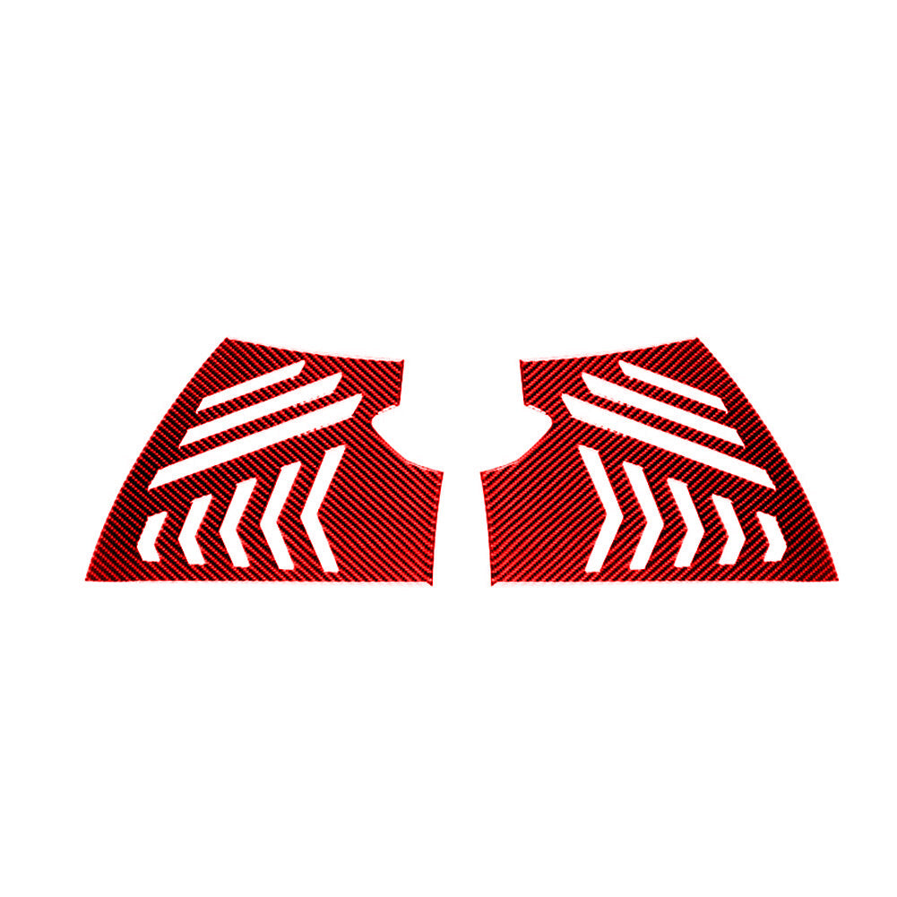 2 Red Carbon Fiber Front Rearview Mirror Cover Trim for Porsche Taycan 2019-2022