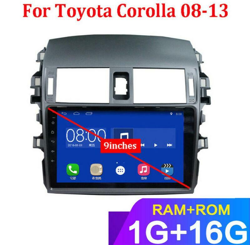 9'' Android 9.1 Car Stereo Radio and Frame Kit GPS 1+16G for 08-13 for Corolla n