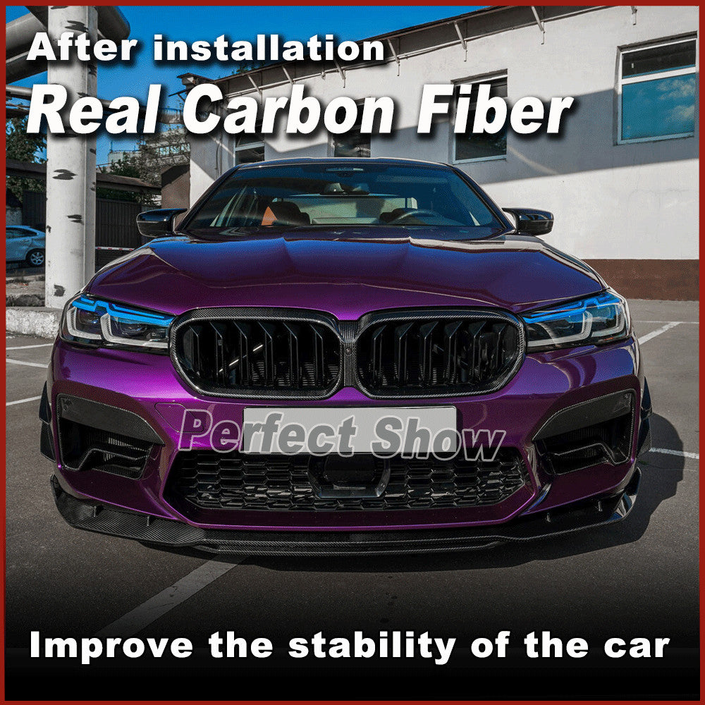 for BMW F90 M5 LCI 2021-24 Dry Carbon Front Bumper Upper Air Vent Lid Cover Trim