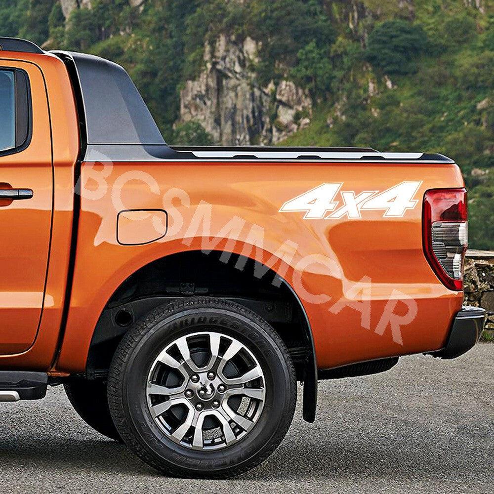 4x4 Sport Bedside Vinyl Decal Decoration Side Door Accessories Waterproof White
