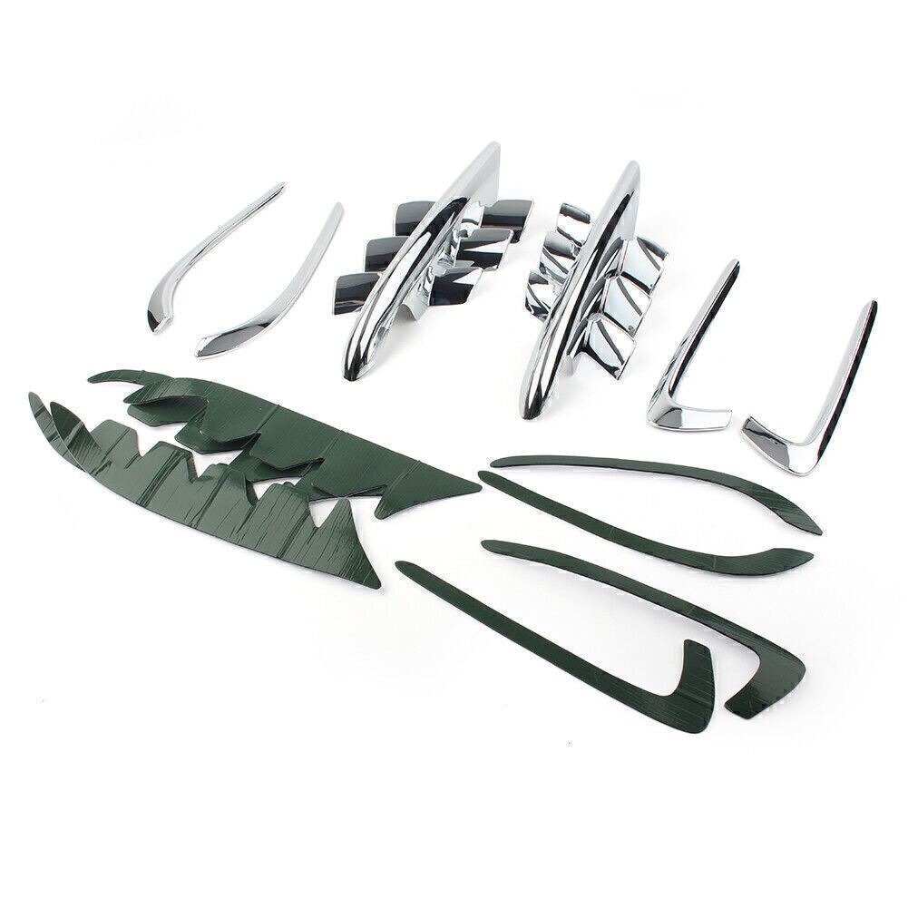 6x Chrome for Premier Shark Gillsset Fit for Honda Goldwing GL1800 01-11 ABS Fairing Q