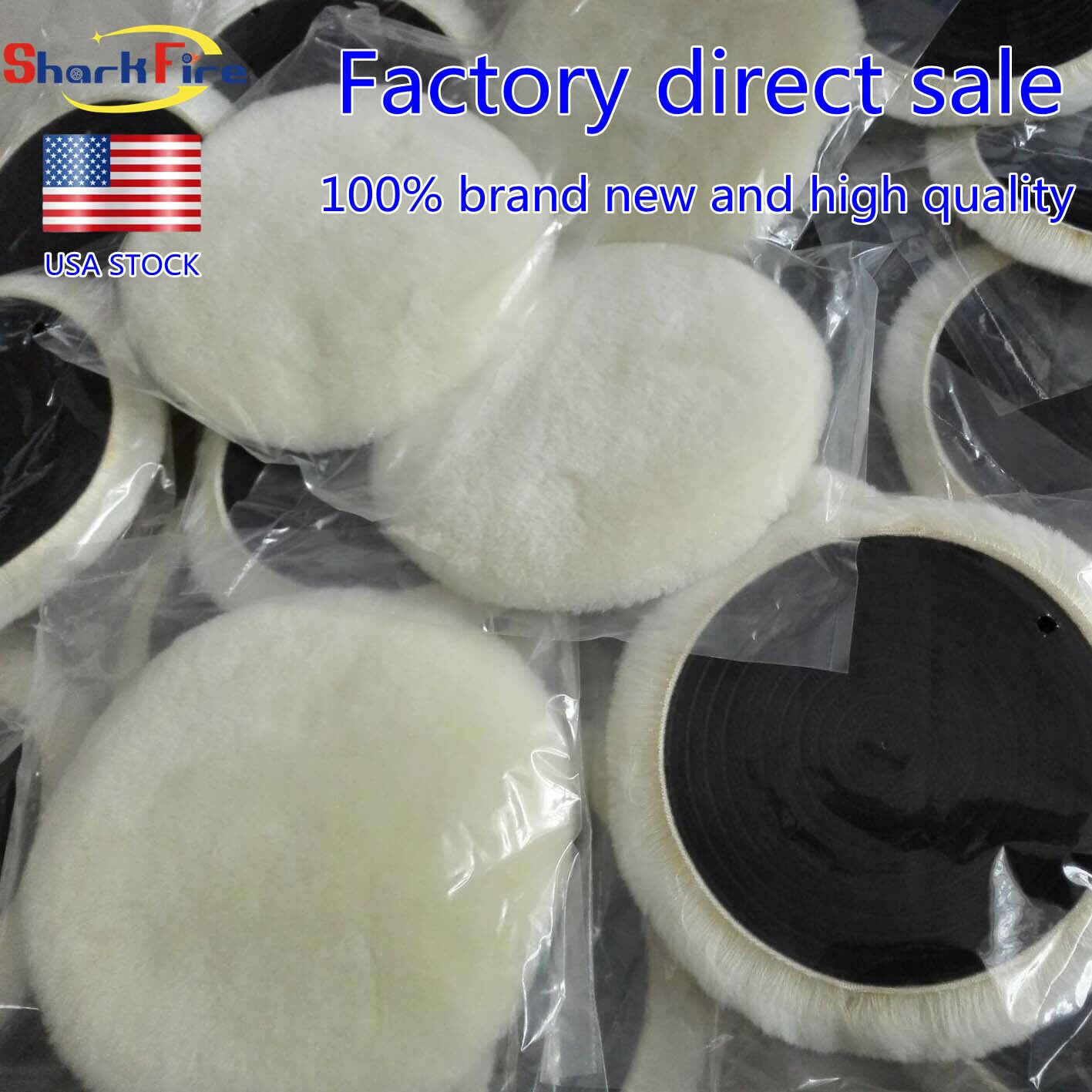 3-inch wool polishing pad hook and loop cushioning pad for polishing machine natural wool pads