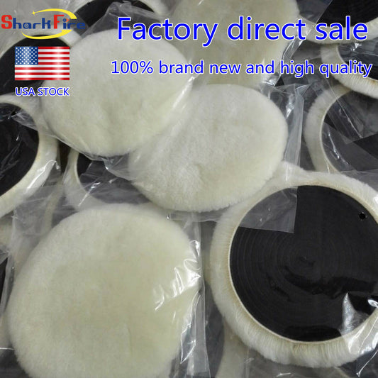 3-inch wool polishing pad hook and loop cushioning pad for polishing machine natural wool pads