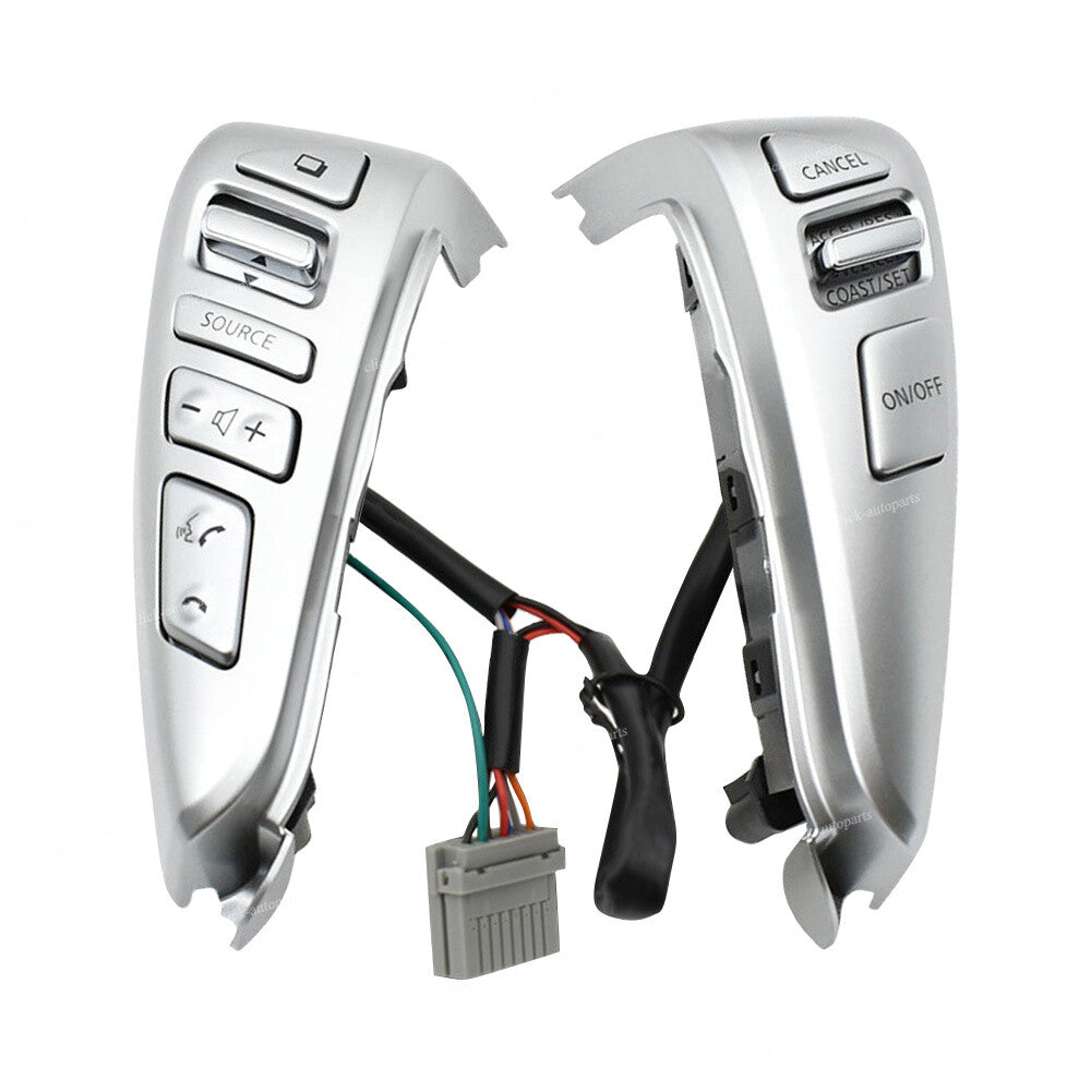 Steering Wheel Control Switch Button Silver Fit for Nissan NV200 2013 2014 2015