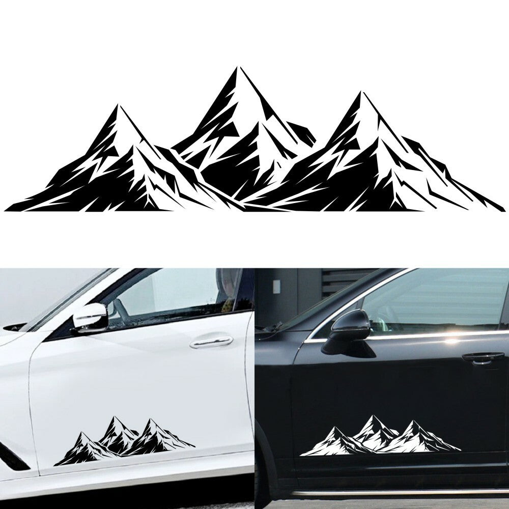 Mountain Range Scene Vinyl Decal Sticker for Car Truck Hood Door Bumper Window