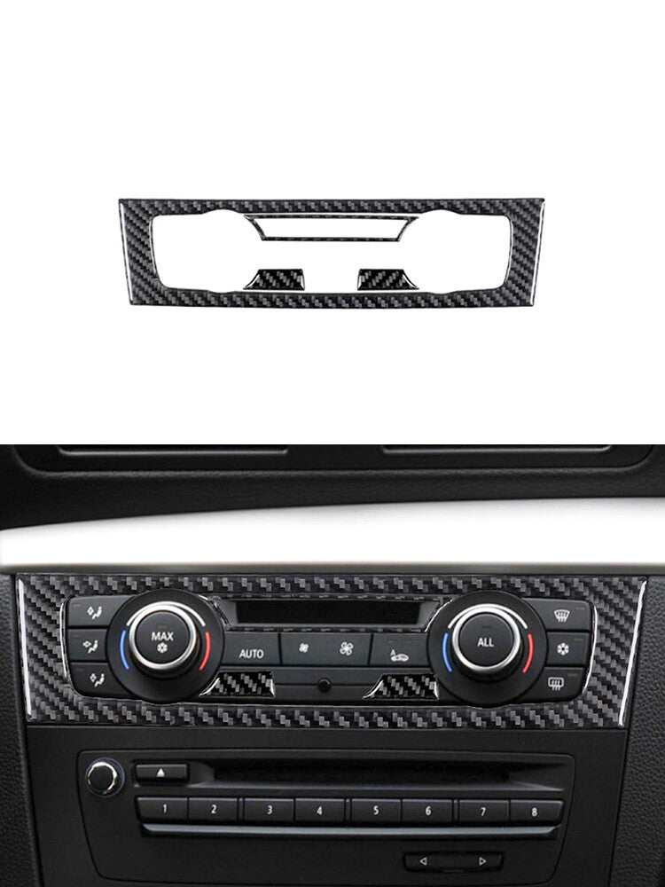 Red Carbon Fiber Rear Cup Holder Panel Cover Trim for Chrysler 200 2015-2017 v