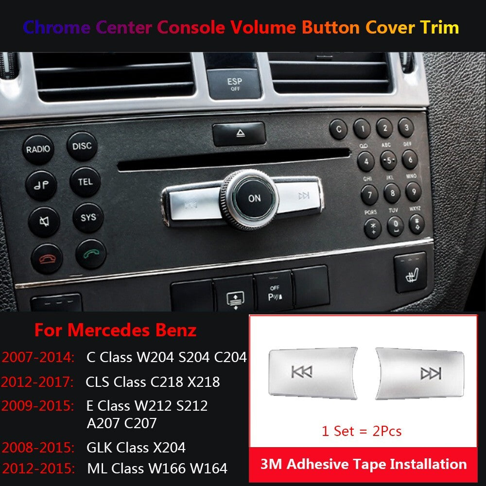 for Mercedes-Benz W204 W212 W164 C218 X204 Car Console Volume Switch Cover Trims