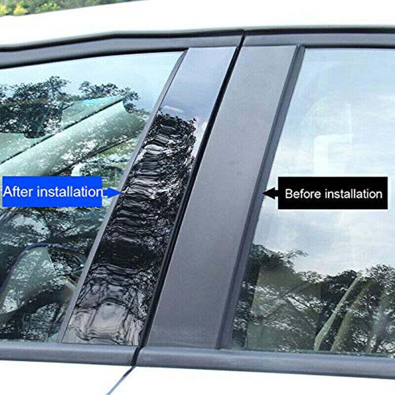 Piano Black Pillar Post Door Window Molding Strip for Infiniti QX55 QX50 2019-23