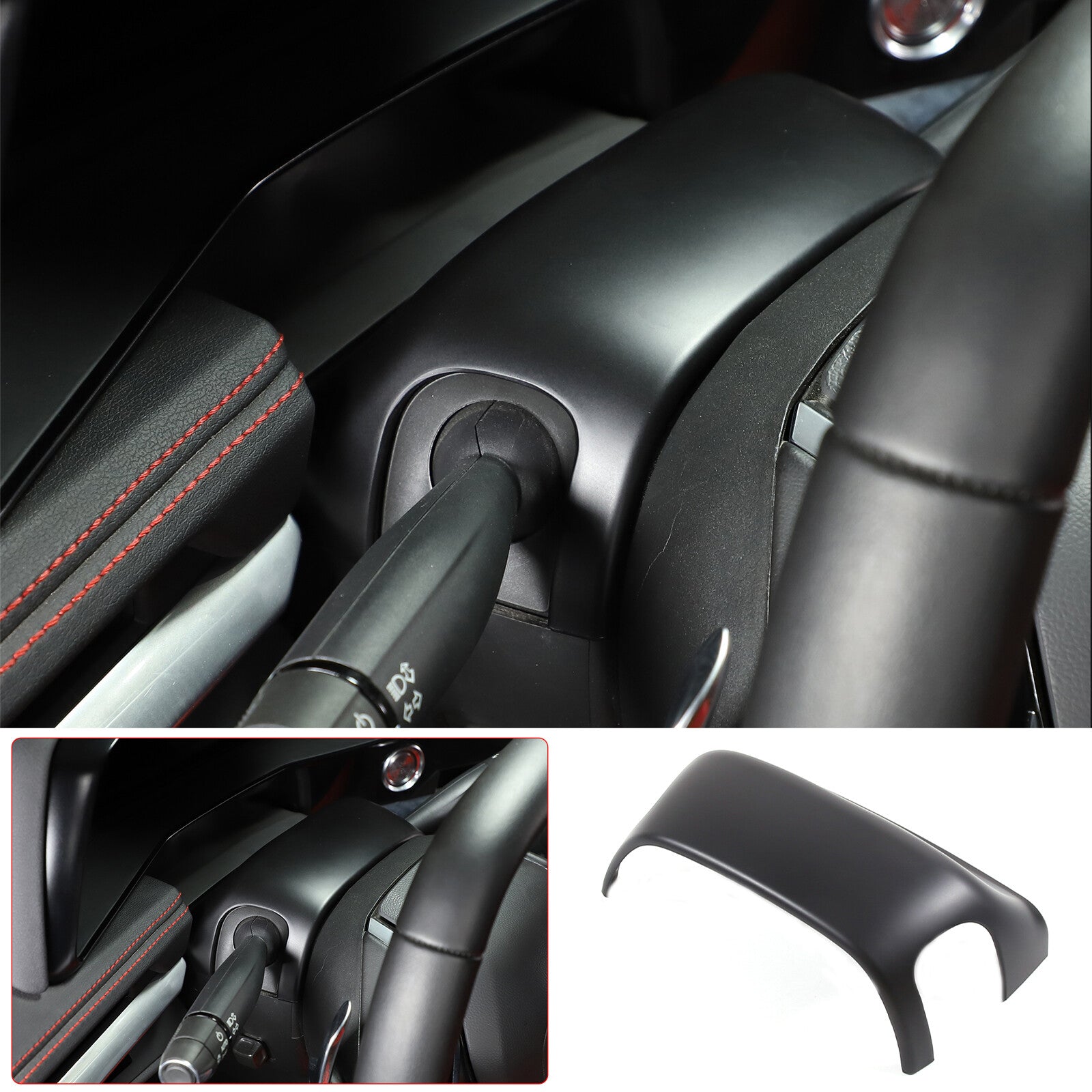 ABS smoked taillights Len rear light hood decoration suitable for Corvette C8 20-24- v