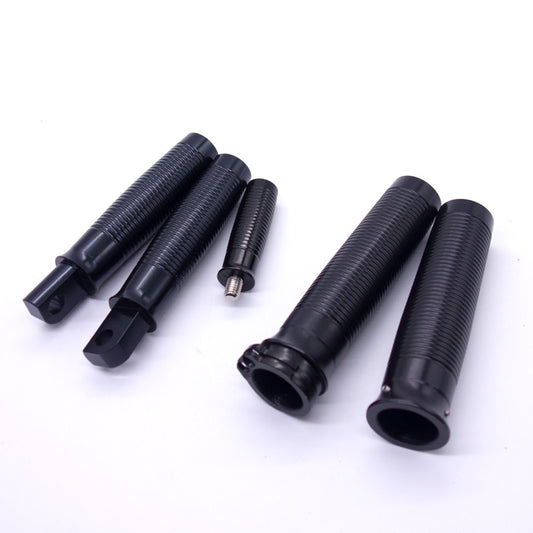 Black Footrest FootPeg+Shifter Peg +Hand Grips for Harley Sportster XL 1200 883 Q