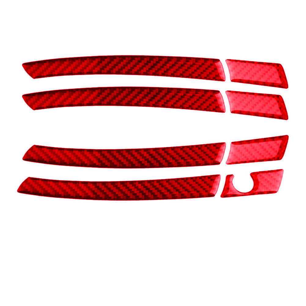 Red Carbon Fiber Door Buckle Trim for Mercedes-Benz C Class W204 2007-2014