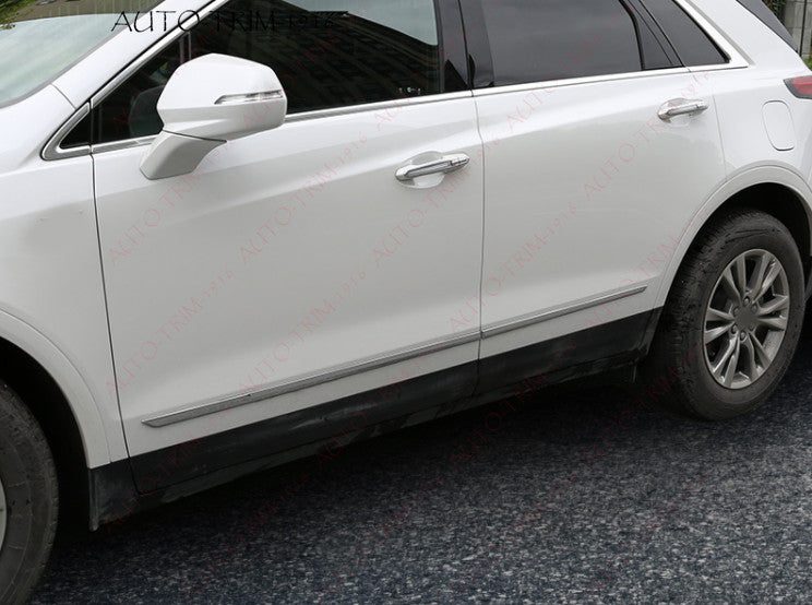 for Cadillac XT5 2017-2023 Chrome Steel Body Door Sill Side Molding Cover Trim