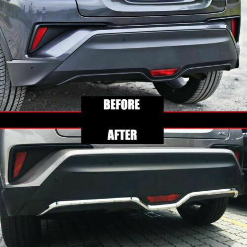 for Toyota CHR C-HR 2016-2020 Chrome Rear Bumper Protector Decor Cover Trim ABS