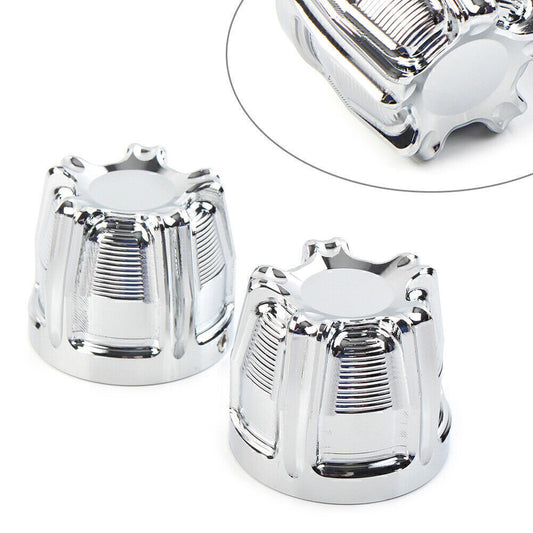 Front Axle Nut Cap Covers Chrome for Harley Dyna Softail Touring Street Glide XL Q