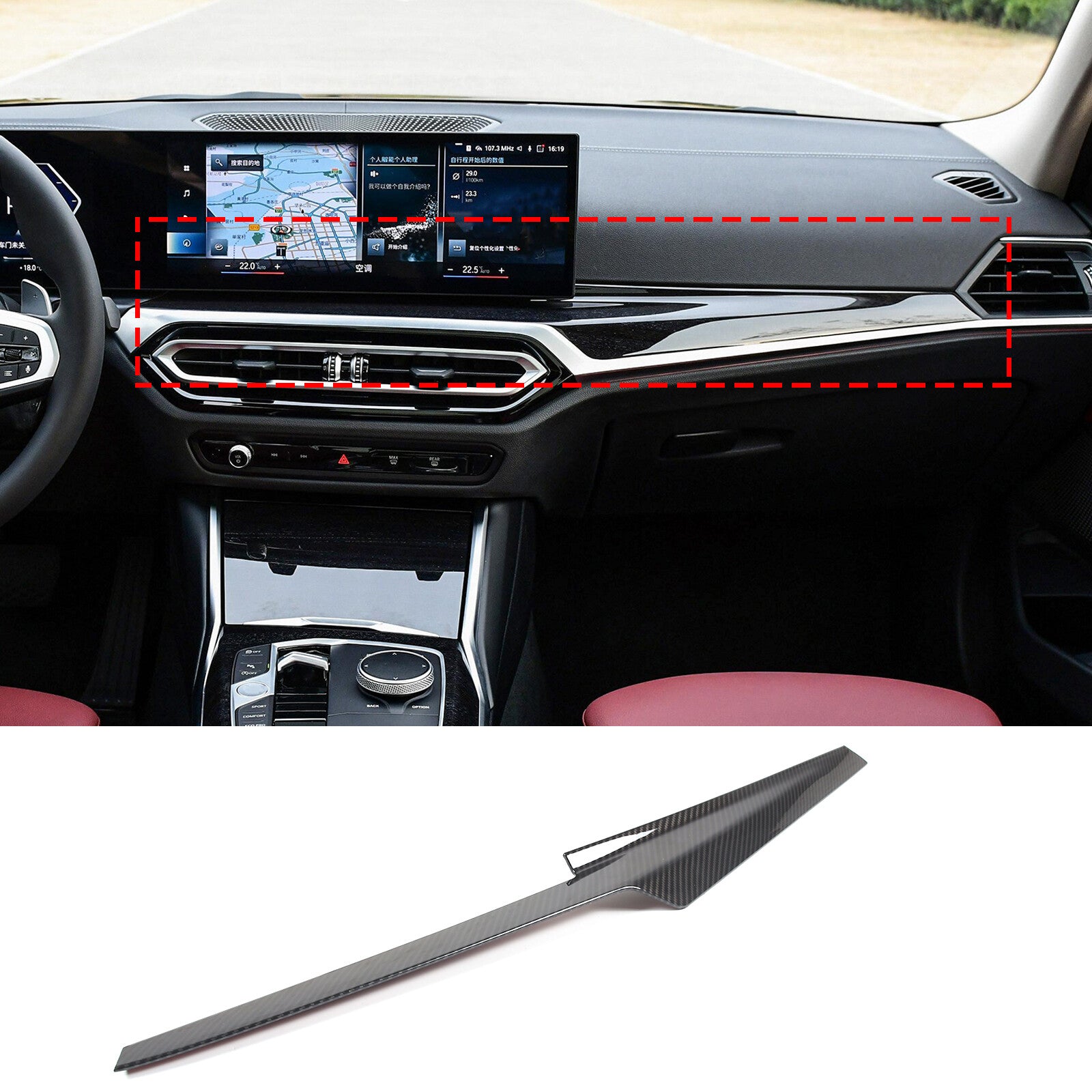 Black Alloy Center Console Vent Phone Holder for X3 X4 2018 - 2020- v