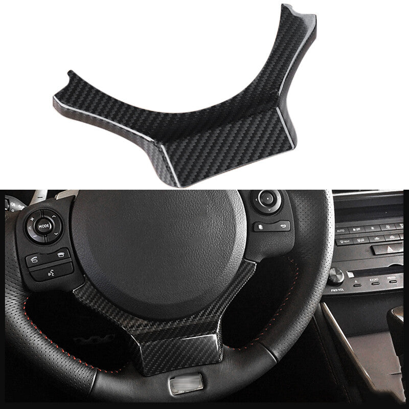 Carbon fiber style steering wheel trim for 2014-2018 for Lexus IS RC NX n