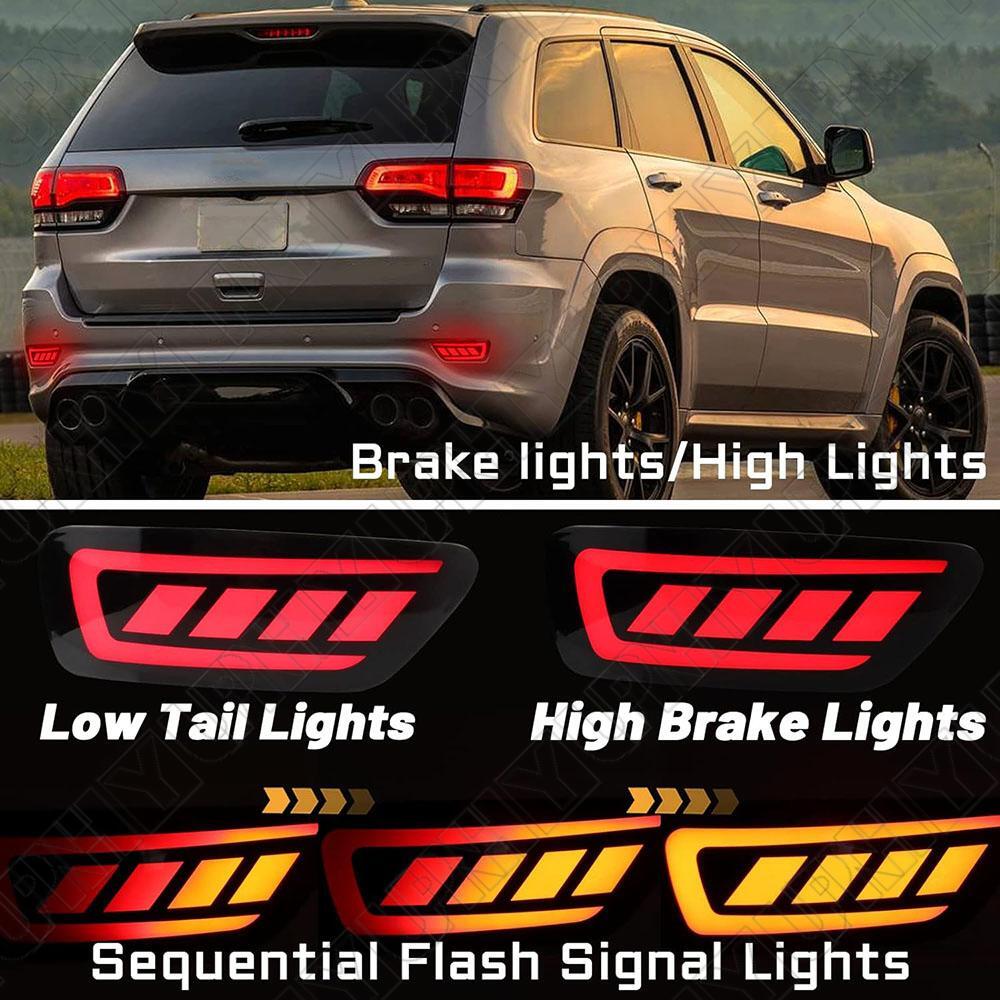 2¡Á LED Rear Bumper Fog Lamp Tail Light for Jeep for Grand Cherokee Compass 2011-2021