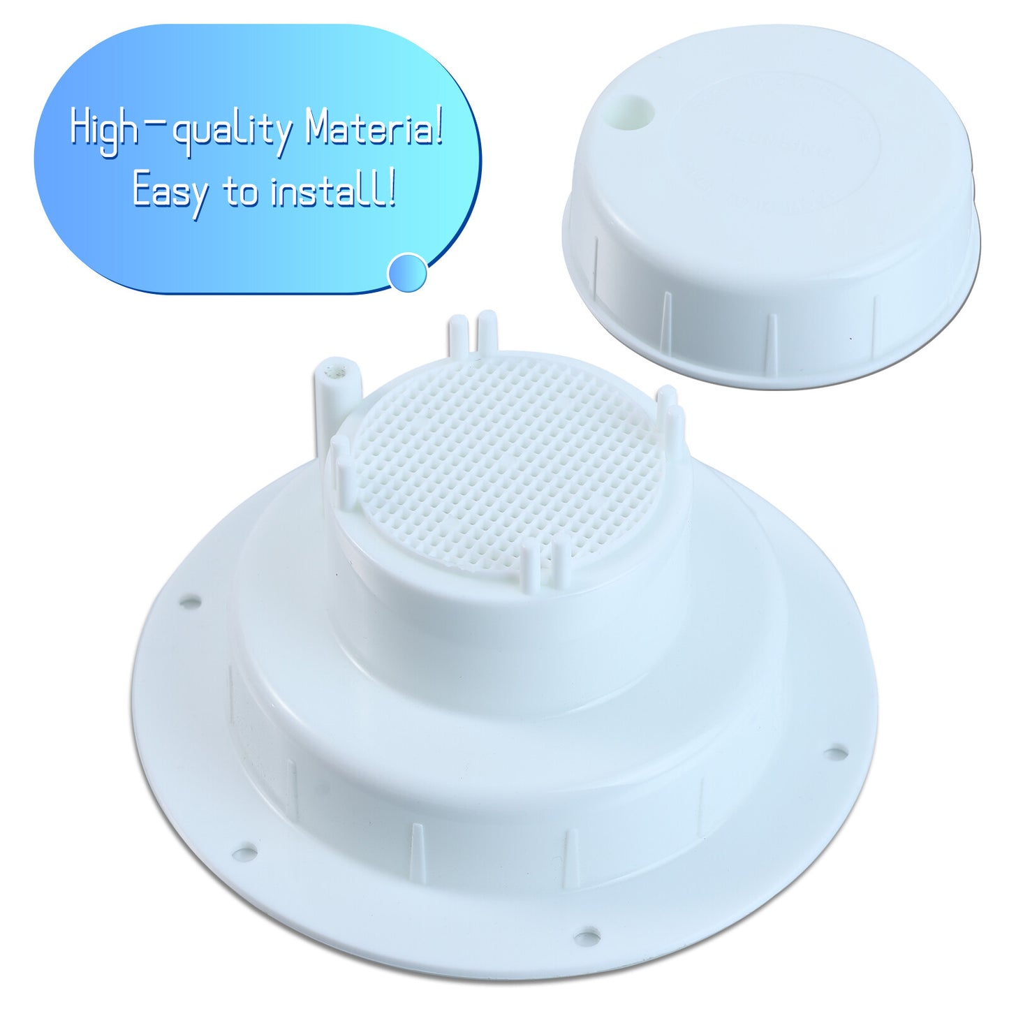 2x RV Plumbing Vent Caps Plastic Sewer Roof Covers For Trailer Camper Motorhome Q