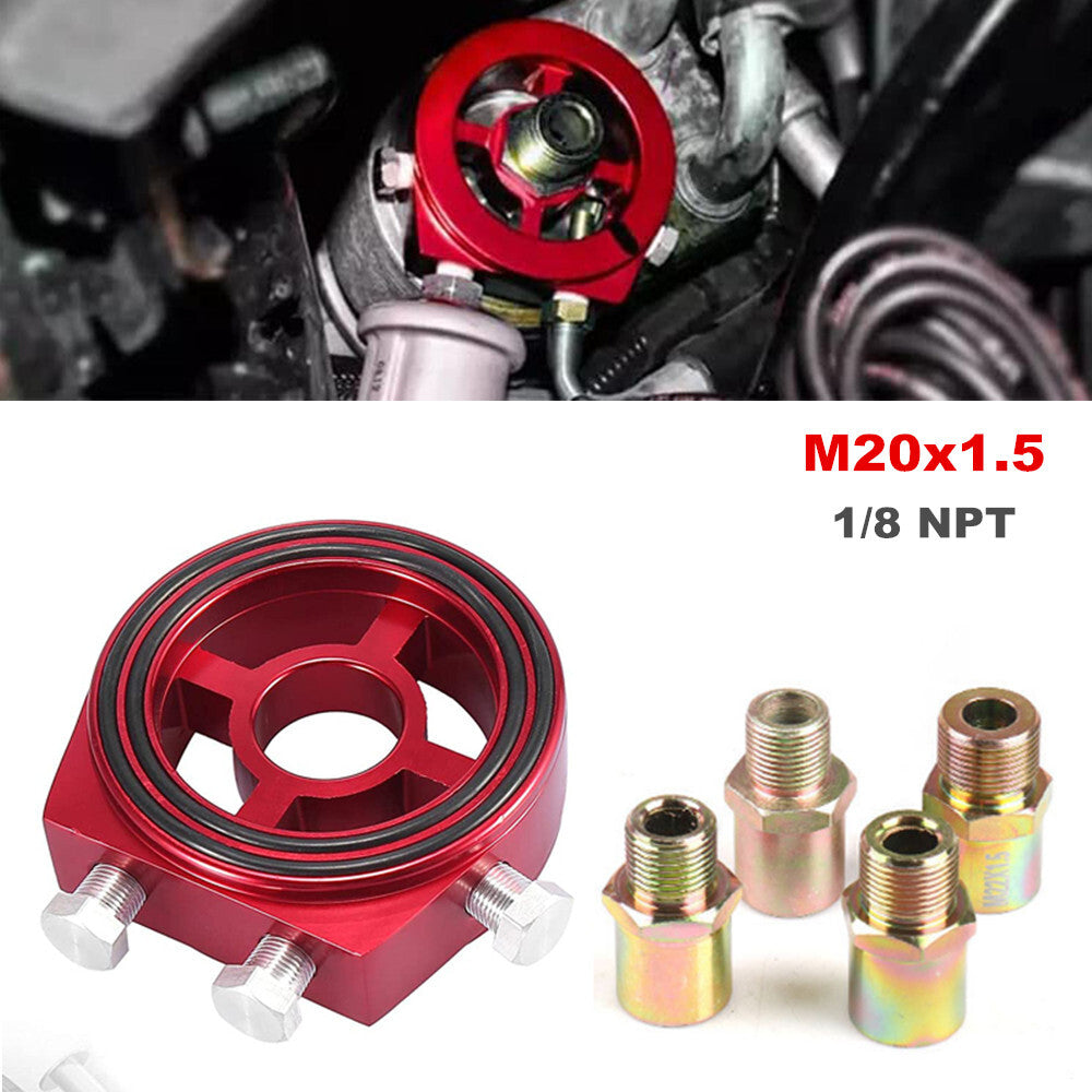 M20x1.5 Oil Filter Sandwich Plate Adapter for Temperature and Pressure Cooler Instruments 1/8 NPT- n