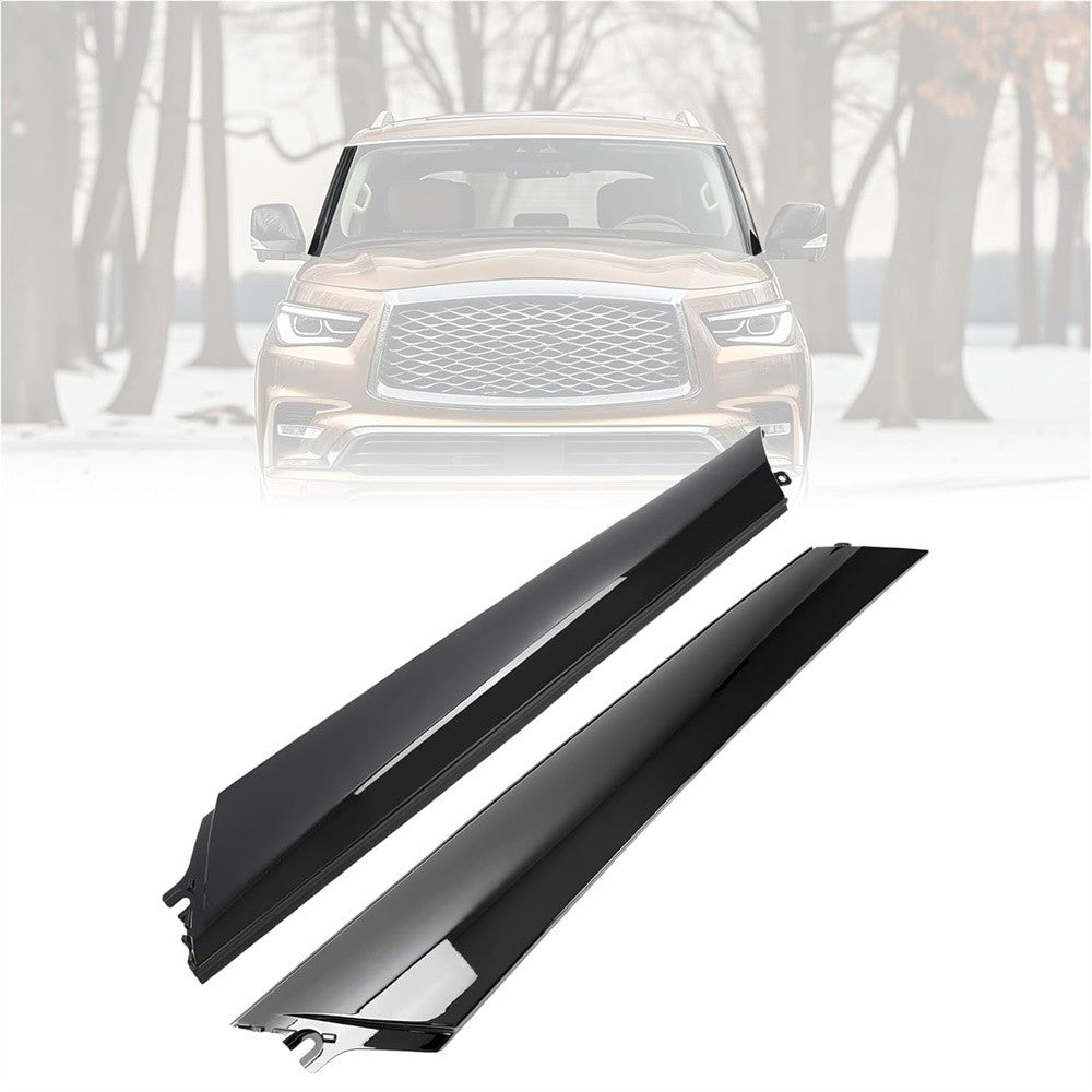 Gloss Black Windshield Trim Pillar Molding Trim for Nissan Armada for Infiniti QX80