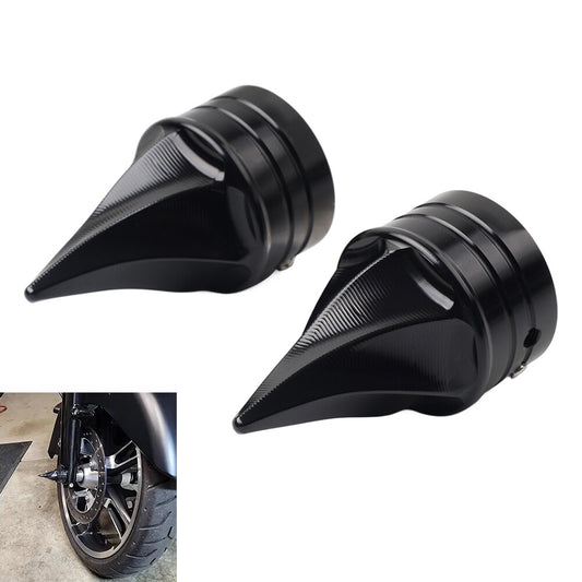 FITS for Harley Touring Road Street Glide Softail Front Axle Nut Cap Cover