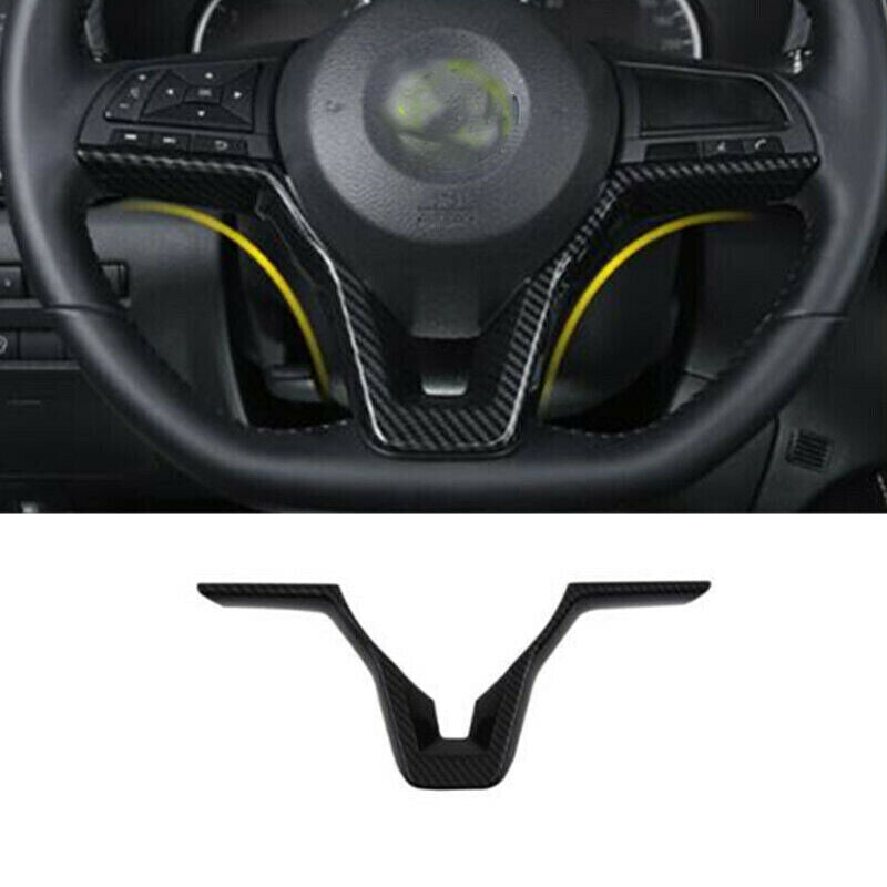 Carbon Fiber Look Inner Steering Wheel Decor Cover Trim for Nissan Sentra 20-22