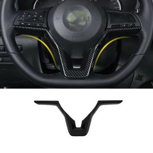 Carbon Fiber Look Inner Steering Wheel Decor Cover Trim for Nissan Sentra 20-22