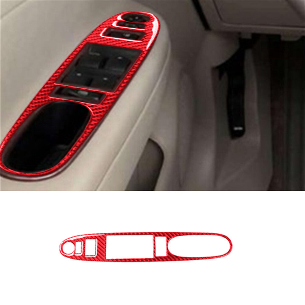 6Pcs Carbon Fiber Steering Wheel Button Cover Trim Type B for Chrysler 300 v