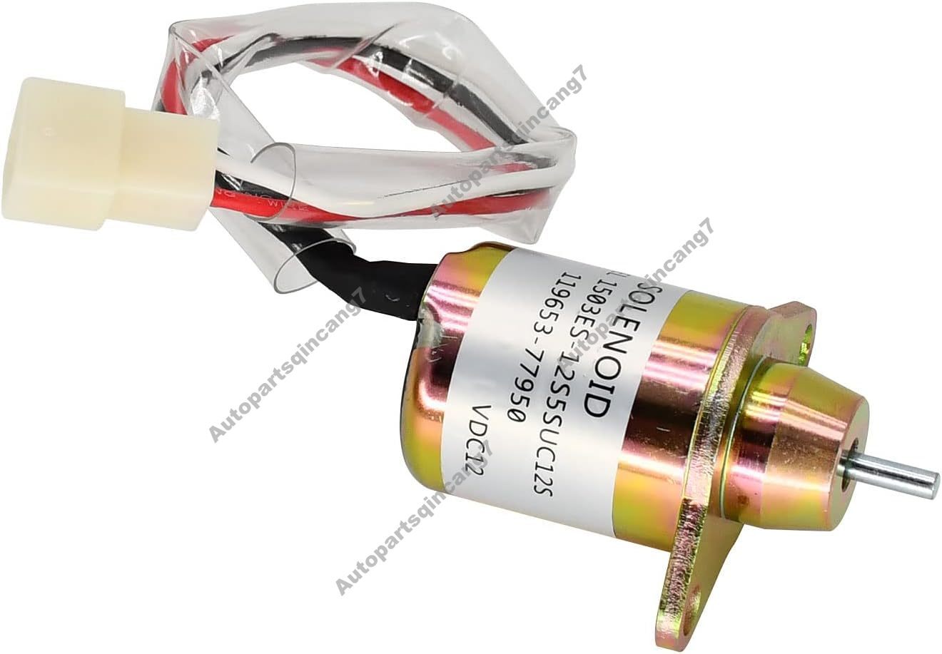 12V Stop Solenoid YA-119653-77950 for Yanmar Engine 3TNV82A 3TNV382A