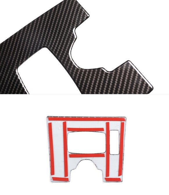 Carbon fiber center console mode switch panel trim cover for E-Class 14-15- n