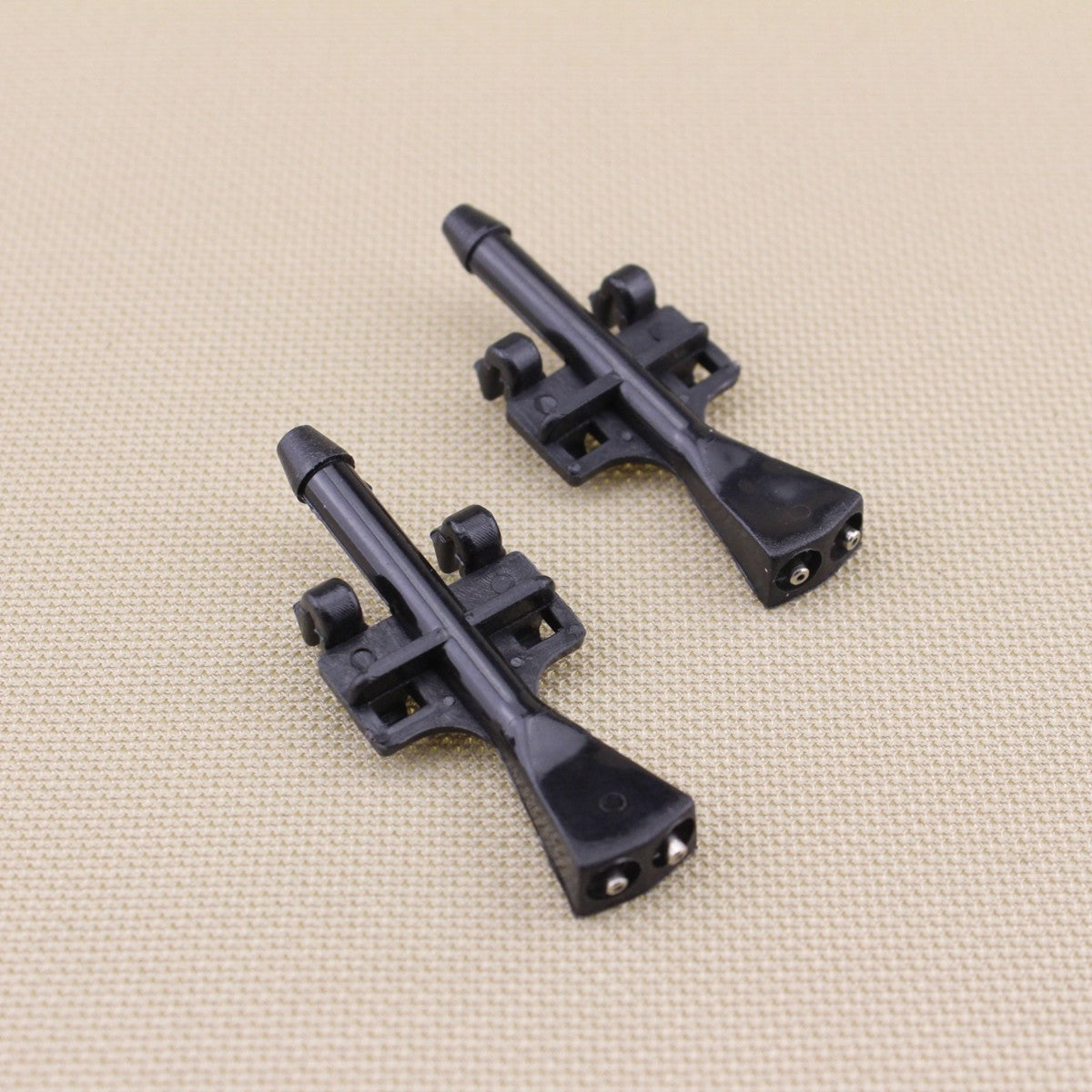 2X Front Windscreen Washer Jet Nozzle Spray Black for Vauxhall Merica 2003-2010