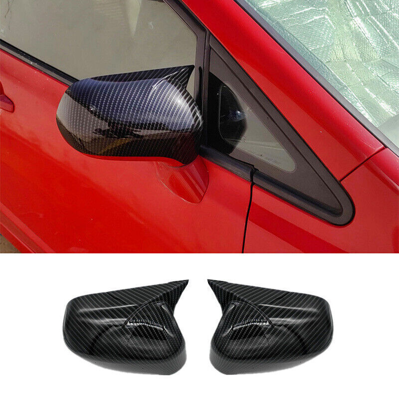 2pc for Honda for Civic 2006-2011 Carbon Fiber Style Exterior Rear View Mirror Cover