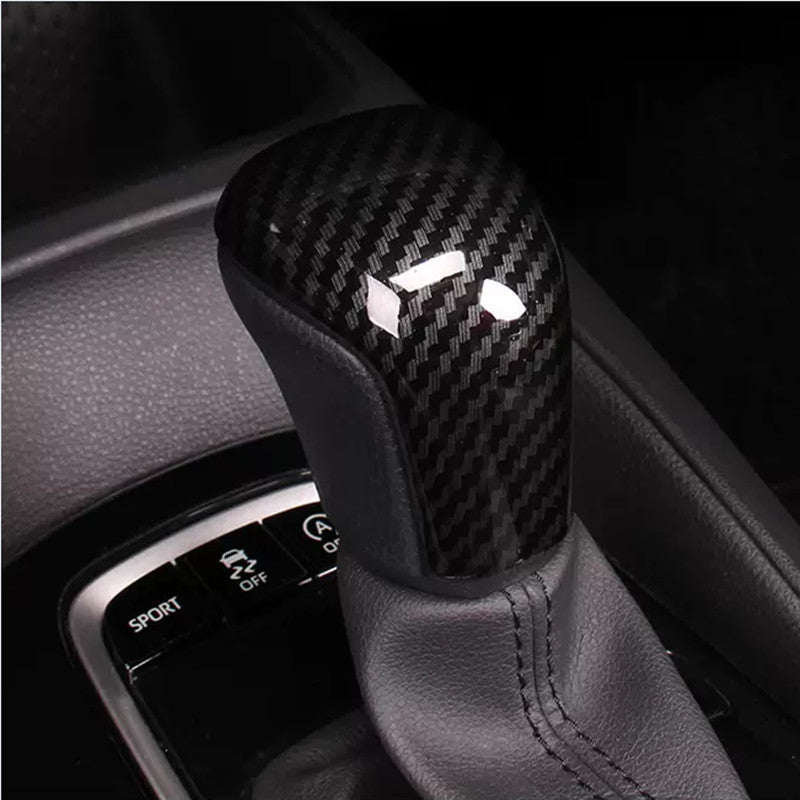 Fit for Corolla 2019-24 ABS Carbon Fiber Look Gear Shift Knob Cover Trim v
