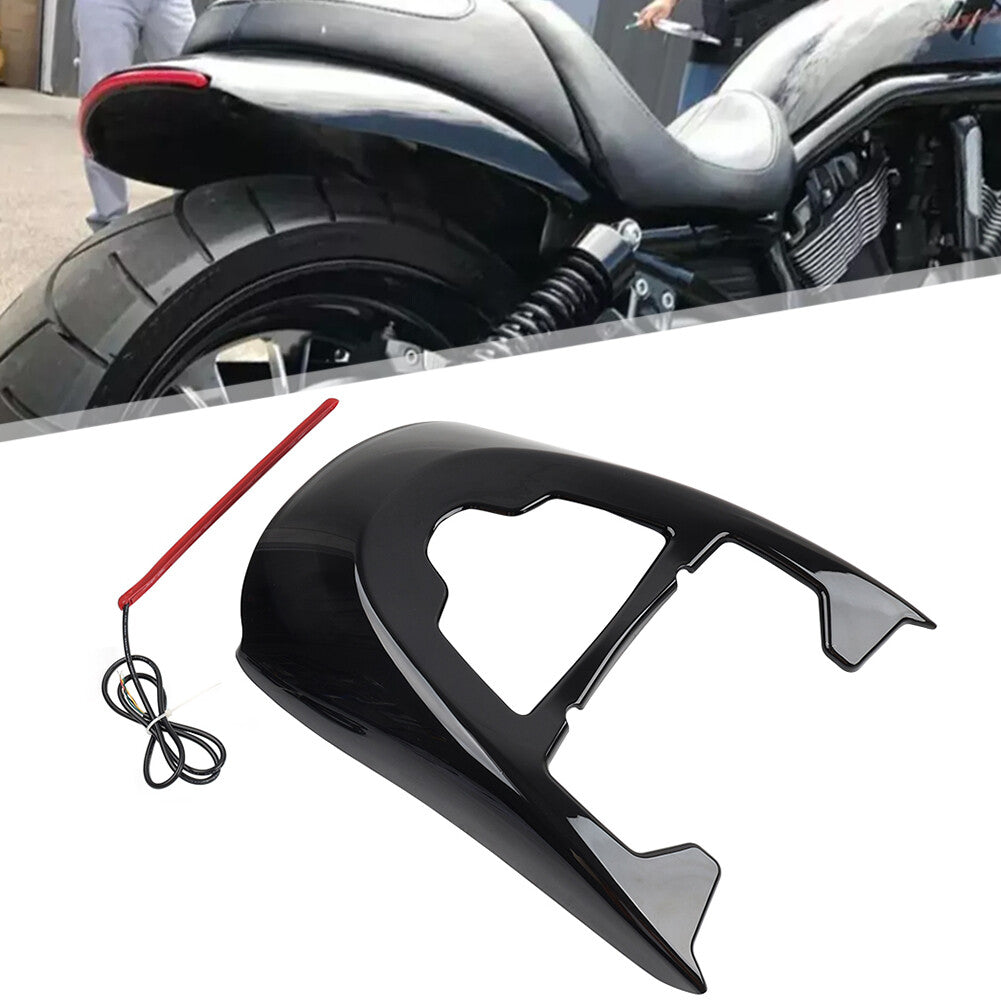 Vivid Black Rear Mudguard w/Light Fit for Harley VRSCDX V-Rod VRSCAW VRSCA 2002-2017