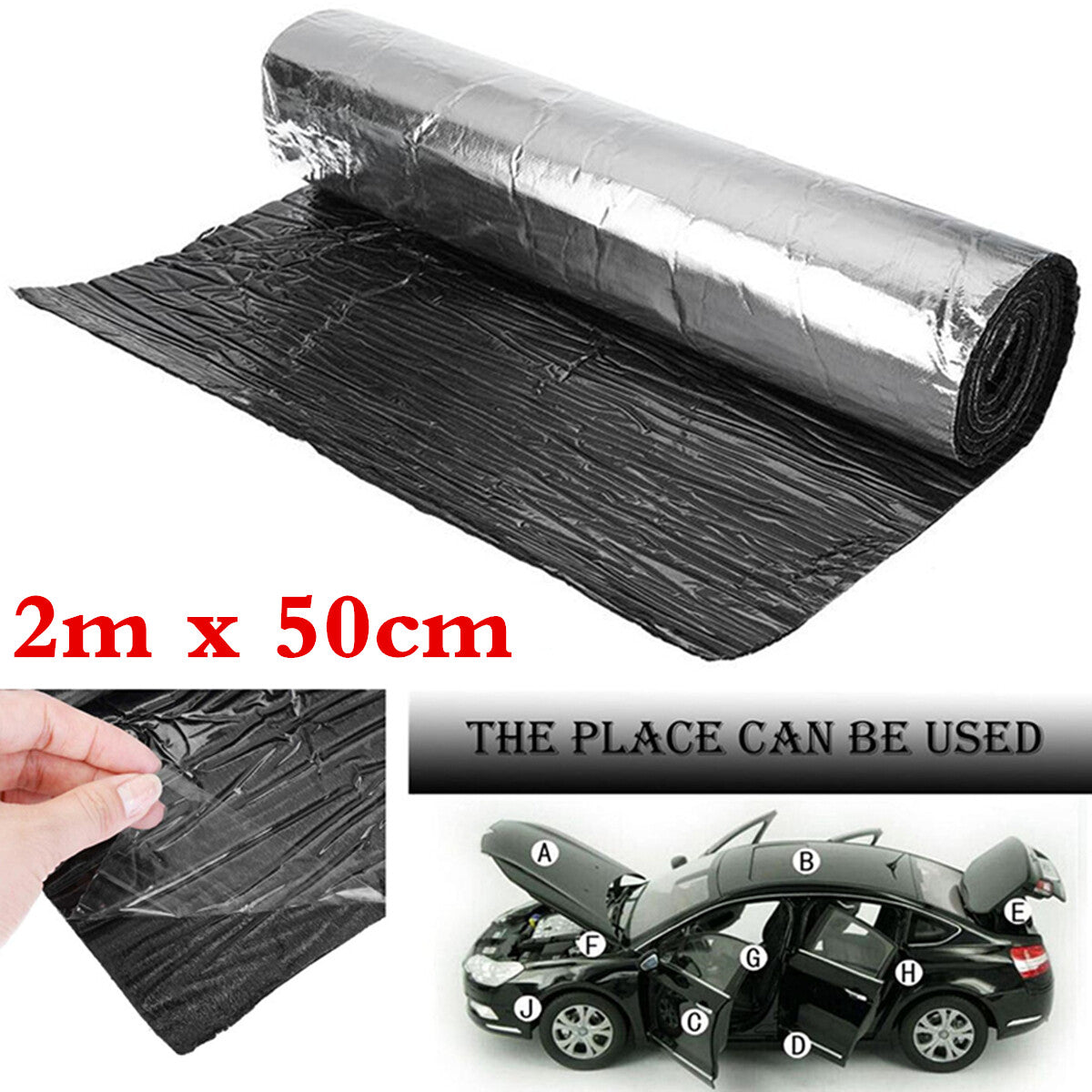 Car Hood Firewall Sound Deadening Mat Sound Deadener Insulation Interior Pad