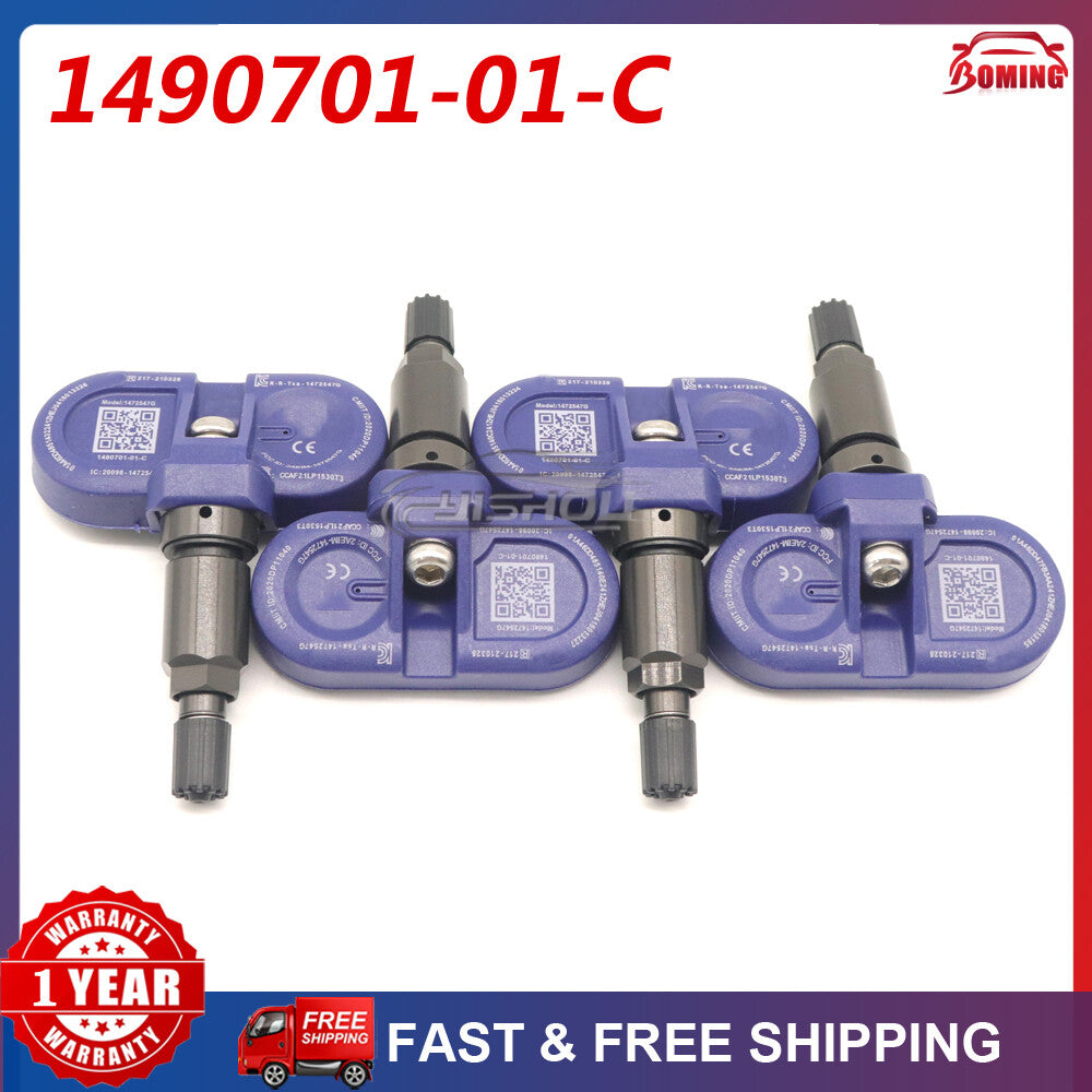 4x Bluetooth New TPMS Tire Pressure Sensor for Tesla Model 3 S X Y 1490701-01-C