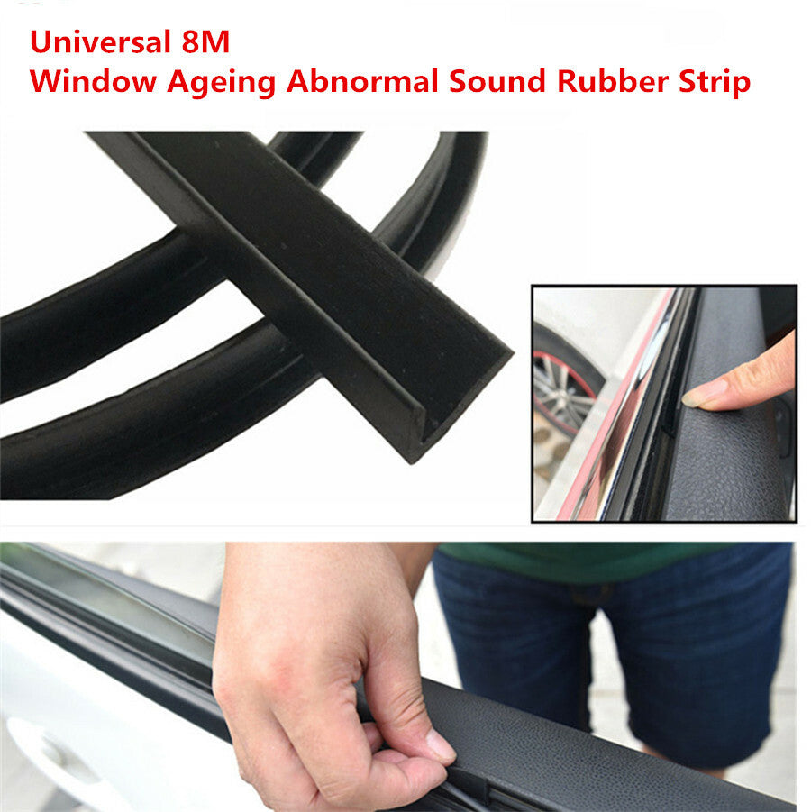 Car Door Window Glass Edge Sealing Strip Protector Rubber V-Shape Weatherstrip