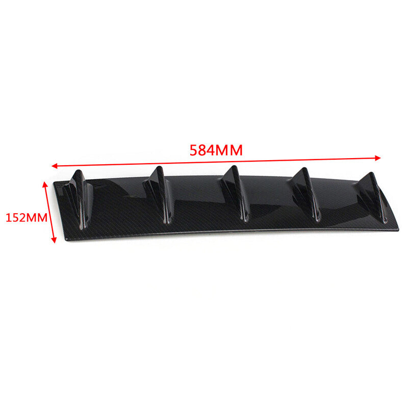 Carbon fiber ABS automotive SUV fin 5-wing diffuser rear bumper chassis parts - n