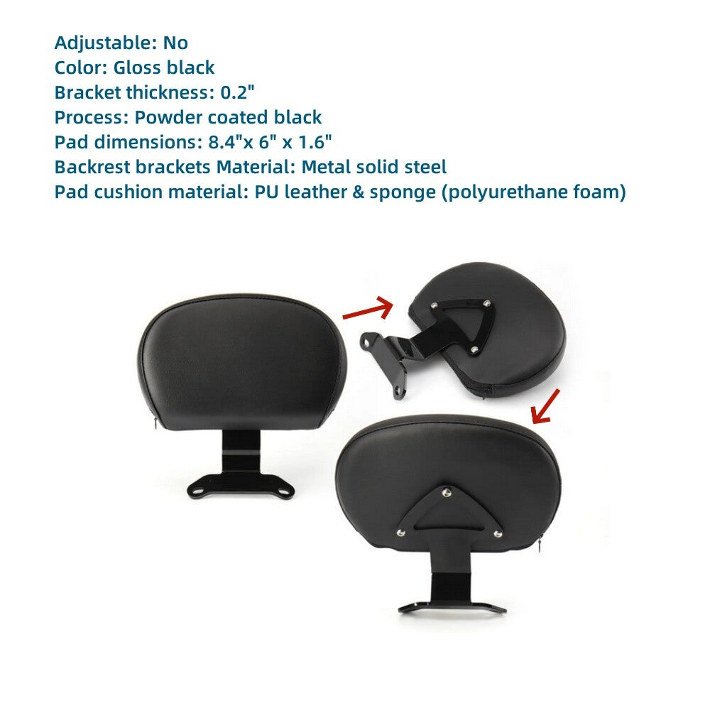 Suitable for 2018-2022 for Harley Breakout 114 FXBRS / 2018-2020 FXBR rider/driver backrest - n