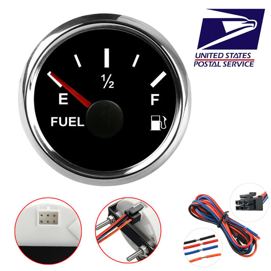 52mm 240-33 ohms Fuel Level Gauge Meter For 12/24V Car Boat Marine Yacht Q