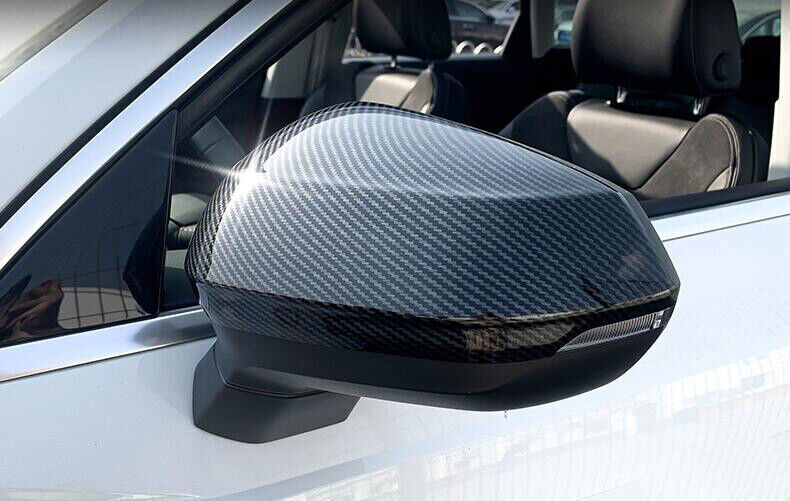for Audi Q3 2019-2021 ABS Carbon Fiber Rear Door View Side Mirror Cover Trim 2X