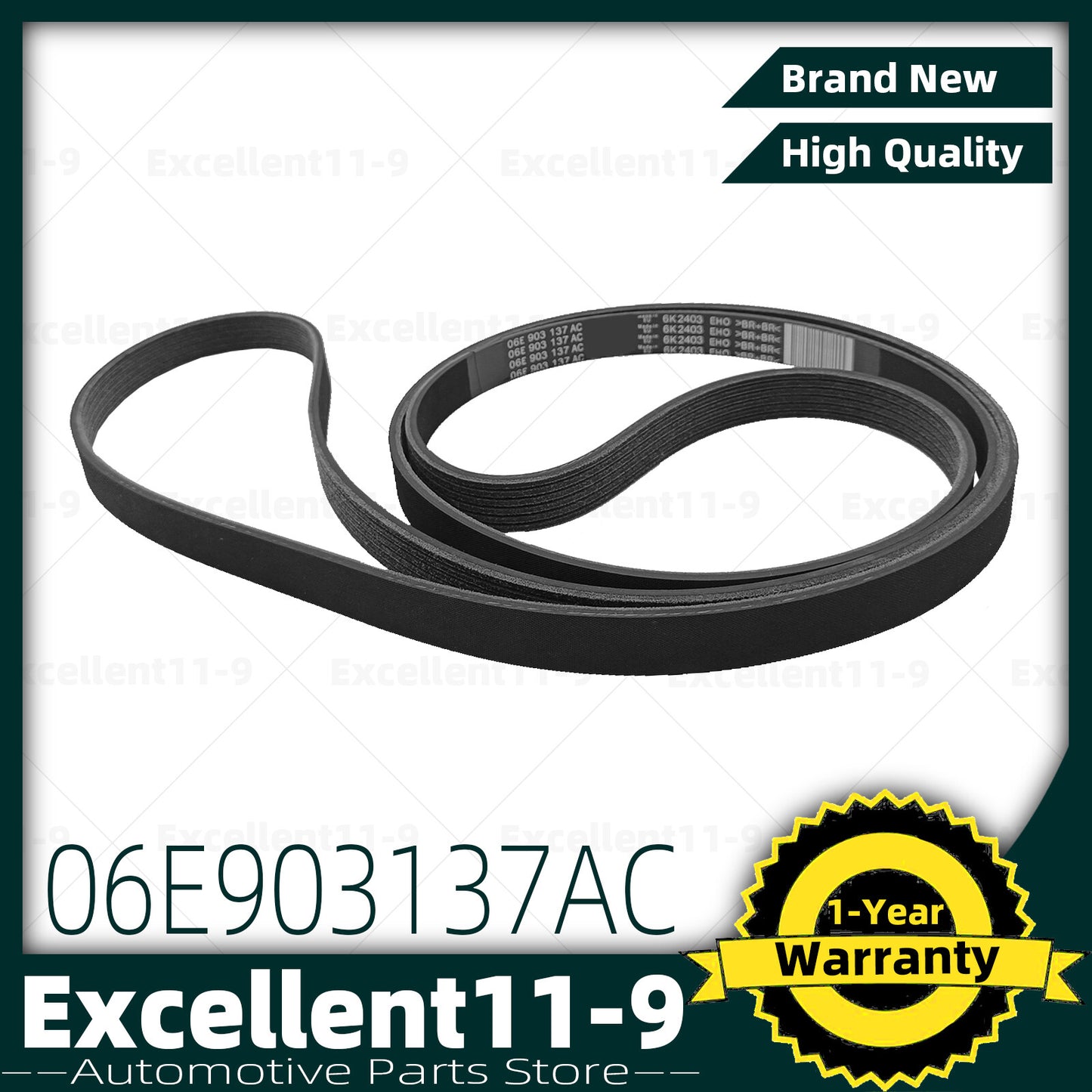 6PK2403 Snake Belt 06E903137AC Suitable for Audi A4 A5 Q5 CALA CALB 3.2L n