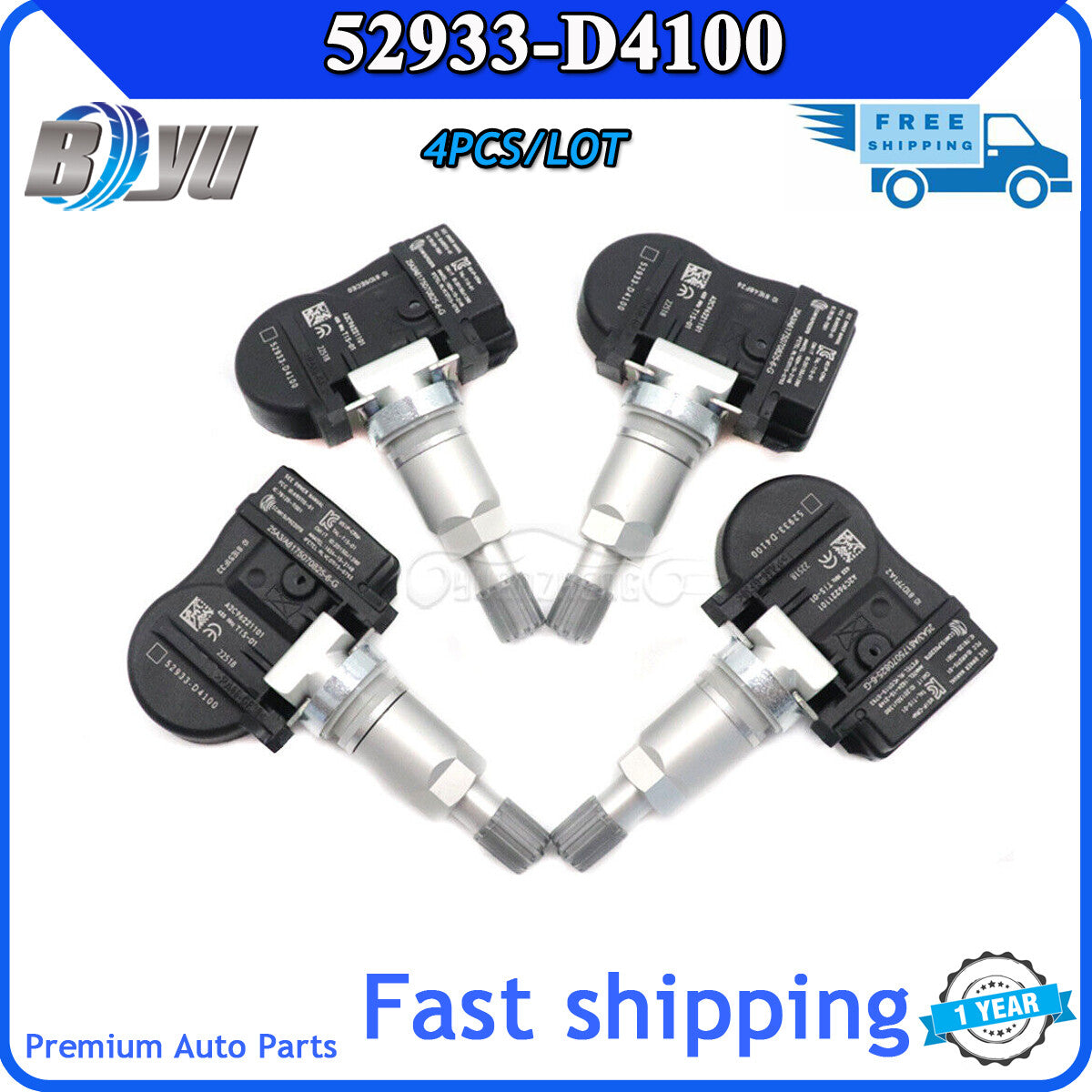 4-piece TPMS tire pressure monitoring sensor kit for Hyundai for Kia Sorento 52933-D4100- v