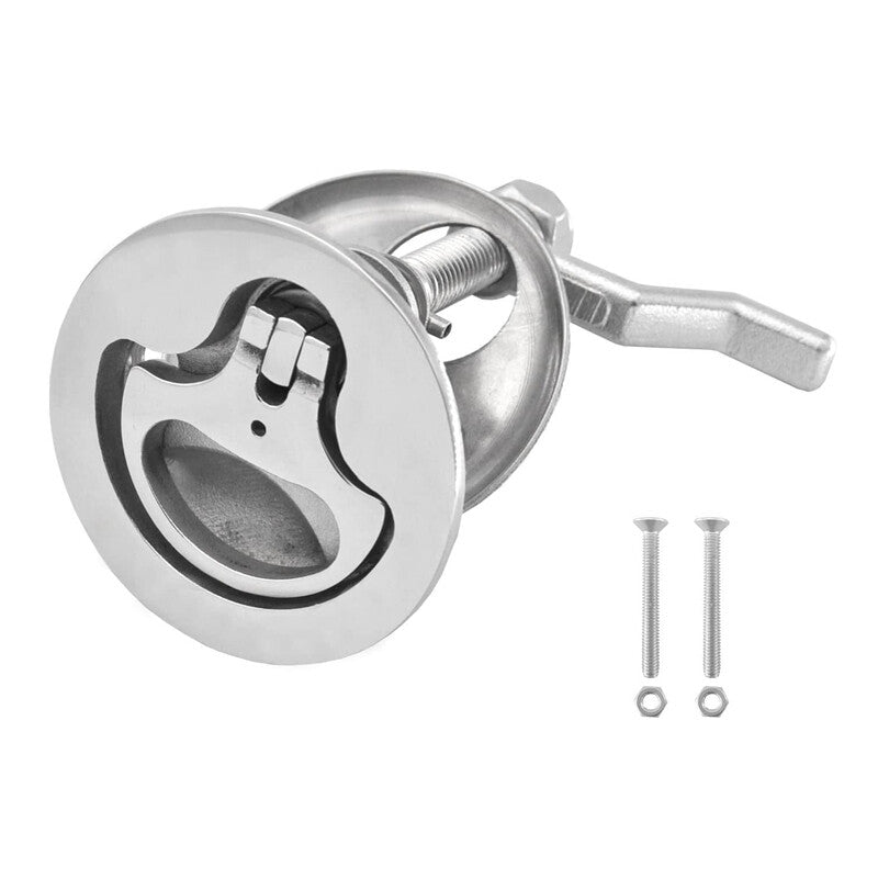 1-Pack 2-inch Boat Cam Latch Marine Boat Latch Flushing Latch Lift + Backplate - n